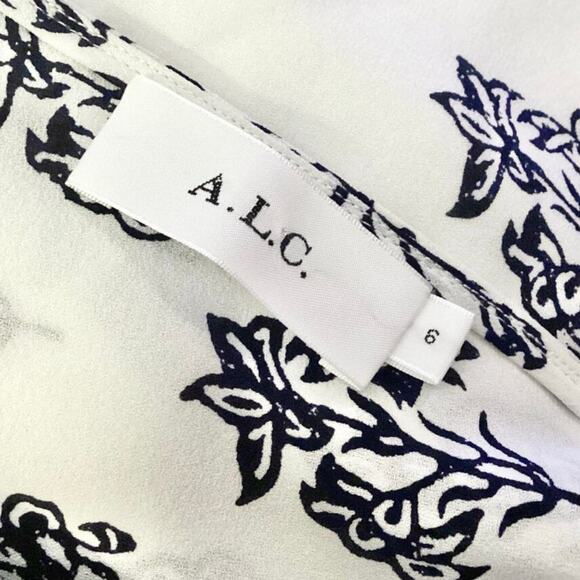 A.L.C. Misha Ruched Draped One Shoulder White Silk Chiffon Mini Dress 6 - Picture 9 of 12